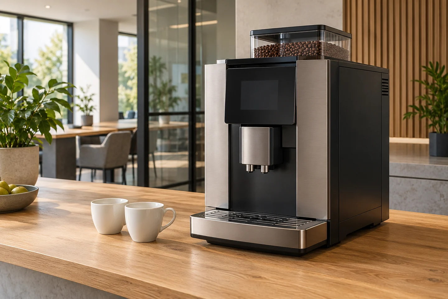 Kaffeevollautomaten in einer passenden Wohn- oder Arbeitsumgebung